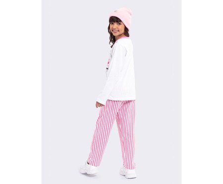 Pijama Manga Longa Infantil Feminino Mini Doctor Branco | Westwing