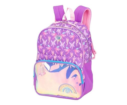 Mochila G 2 Comp Capricho Encantada Fadinhas, lilac | WestwingNow