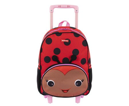 Mochila de Rodinhas M Sestini Kids X Joaninha Colorido