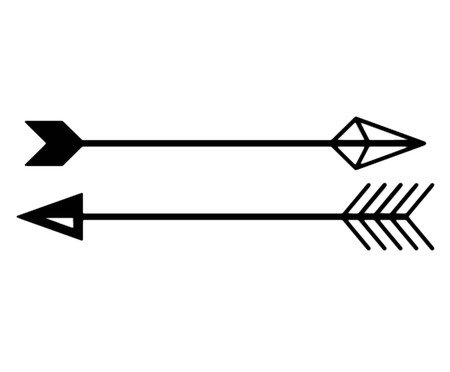 Placa de Madeira Flechas Boho Chic - Preta | Westwing