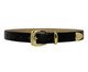 Cinto de Couro Texturizado Preto Com Dourado, black | WestwingNow