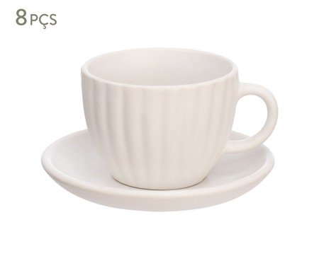 Jogo de Xícara para Chá Bella Branco | Westwing