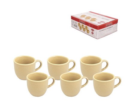 Jogo de Xícaras para Café Medi Amarelo | Westwing