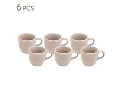 Jogo de Xícaras para Café Medi Bege | Westwing
