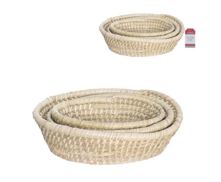 Jogo de Cestos Oval Palmar | Westwing