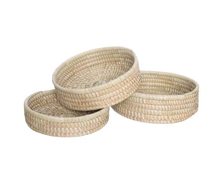 Jogo de Cestos Redondo Palmar | Westwing