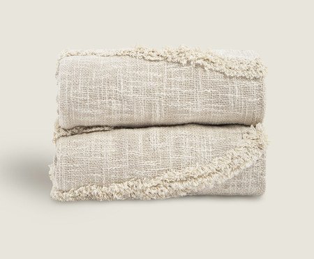 Manta Ondas Tufting Off-White | Westwing