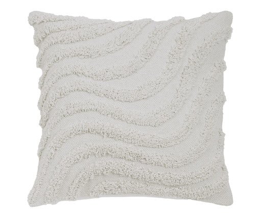 Capa de Almofada Algodão Ondas Tufting Off-White, Off White | WestwingNow