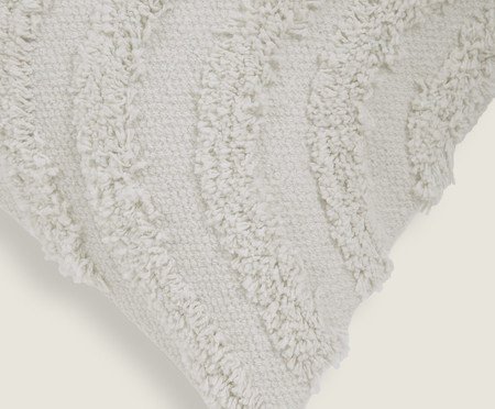 Capa de Almofada Algodão Ondas Tufting Off-White | Westwing