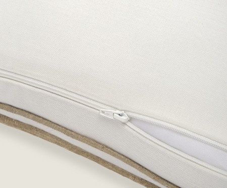 Capa de Almofada Algodão com Juta Listrada Off-White | Westwing