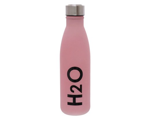 Garrafa de Vidro H2O Rosa, Rosa | WestwingNow