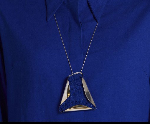 Colar Lourdes Banho De Ouro Azul, gold | WestwingNow