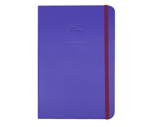 Caderneta Color Blocking Roxo e Rosa Miolo Liso, Roxo | WestwingNow