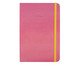 Caderneta Color Blocking Rosa e Amarelo Miolo Liso, Rosa | WestwingNow