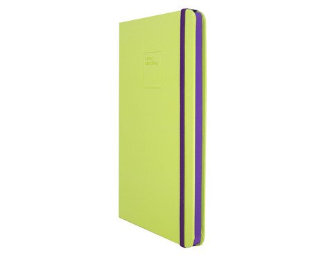 Caderneta Color Blocking Verde e Roxo Miolo Liso | Westwing