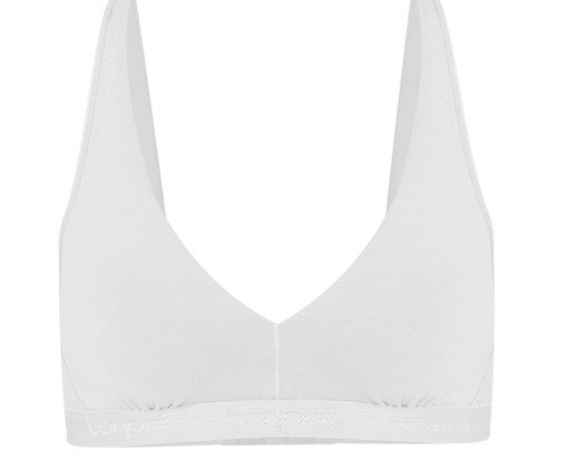 Sutiã Triângulo com Bojo Removível Sem Aro Em Algodão - Branco, multicolor | WestwingNow