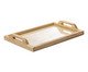 Bandeja de Madeira e Vidro Woodart Ll, Bege | WestwingNow