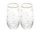 Jogo de Copos com Fio Dourado Balls, Transparente | WestwingNow