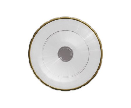 Jogo de Taças para Sobremesa em Cristal com Fio de Dourado Imperial | Westwing
