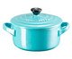 Mini Cocotte com Pegador Preto Azul Caribe, Azul | WestwingNow