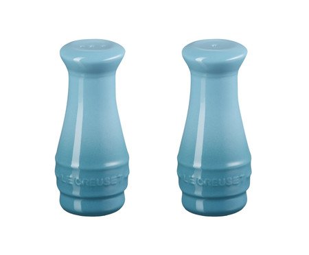 Jogo de Saleiro e Pimenteiro Azul Caribe - 110ml | Westwing