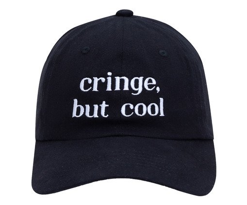 Boné Dad Hat Cringe, But Cool Preto, Preto | WestwingNow