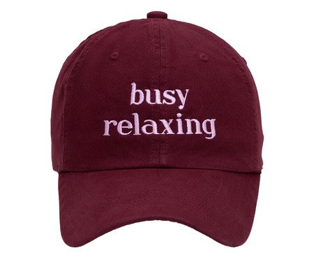 Boné Dad Hat Busy Relaxing Bordô | Westwing