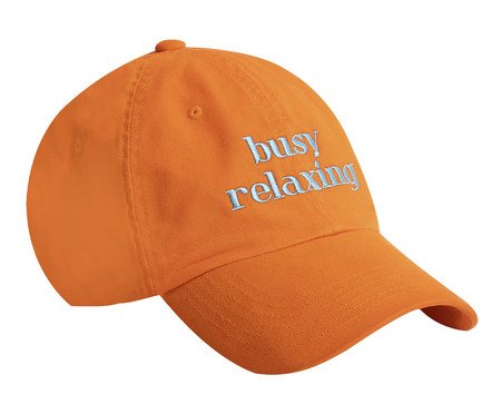 Boné Dad Hat Busy Relaxing Tangerine | Westwing