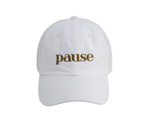 Boné Dad Hat Pause, Branco | WestwingNow
