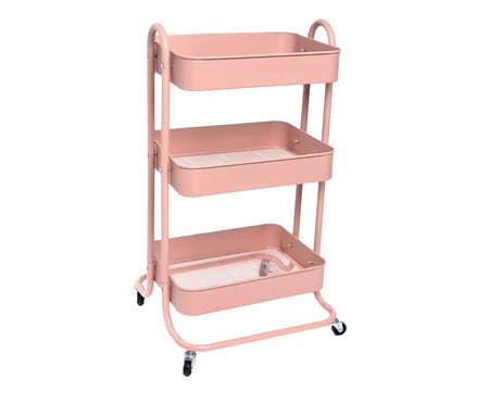 Carrinho Organizador Multiuso Prateleiras Rosa Berlim | Westwing