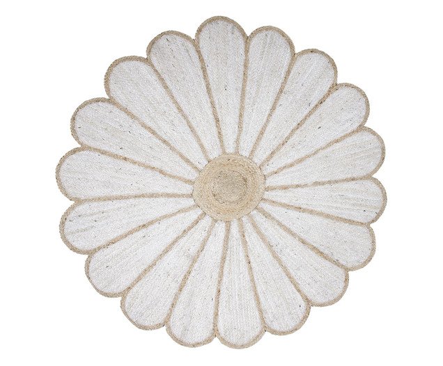 Tapete Darica Natural e Branco de Juta