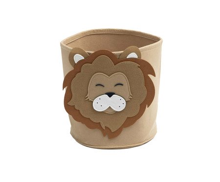 Cesto Infantil de Feltro Leão