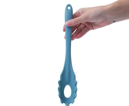 Pegador de Macarrão em Silicone Azul Oikos Azul | Westwing