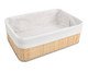 Cesto Retangular de Bambu com Forro Oikos Natural, Marrom | WestwingNow