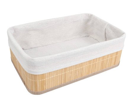 Cesto Retangular de Bambu com Forro Oikos Natural | Westwing