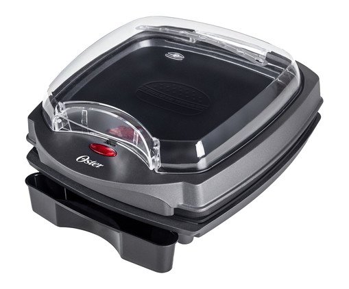 Grill em Inox Oster Duas Chapas com Estufa, Cinza | WestwingNow