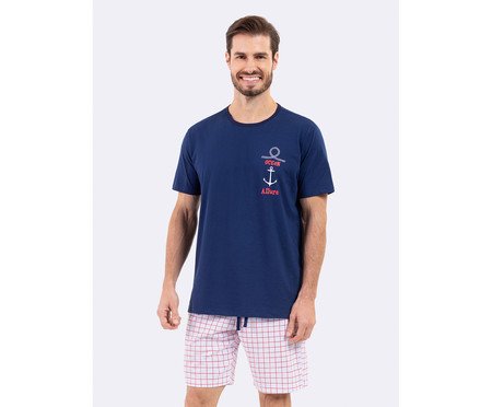 Pijama Manga Curta Masculino Ocean | Westwing