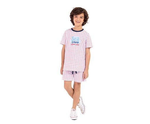 Pijama Manga Curta Masculino Infantil Ocean, Colorido | WestwingNow