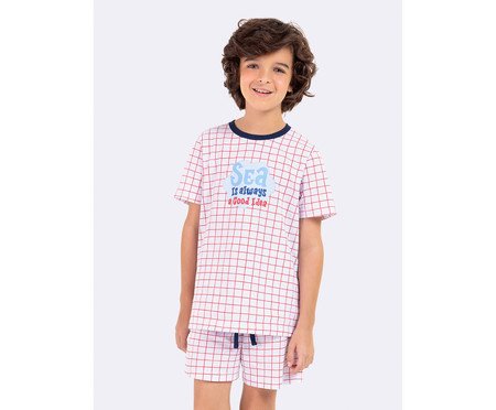 Pijama Manga Curta Masculino Infantil Ocean | Westwing