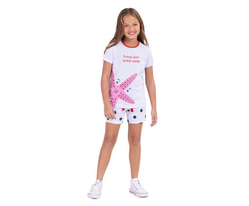 Pijama Manga Curta Infantil Ocean, Colorido | WestwingNow