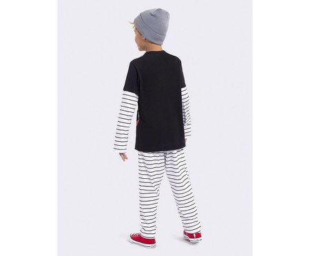Pijama Manga Longa Infantil Meu Monstro Favorito Brilha No Escuro | Westwing