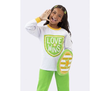 Pijama Manga Longa Infantil com Calça Jogger e Escudo | Westwing