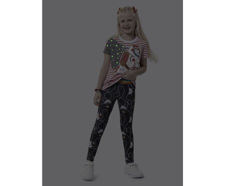 Pijama Manga Curta Infantil com Legging Astronauta Brilha No Escuro | Westwing