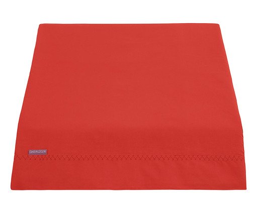Lençol Superior Sem Elástico Colors Paprika 200 Fios, red | WestwingNow