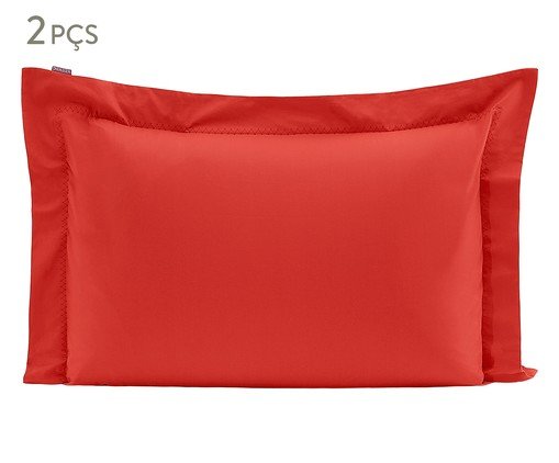 Jogo de Fronhas Bordadas Colors Paprika 200 Fios, red | WestwingNow