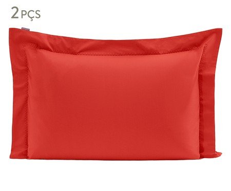 Jogo de Fronhas Bordadas Colors Paprika 200 Fios | Westwing