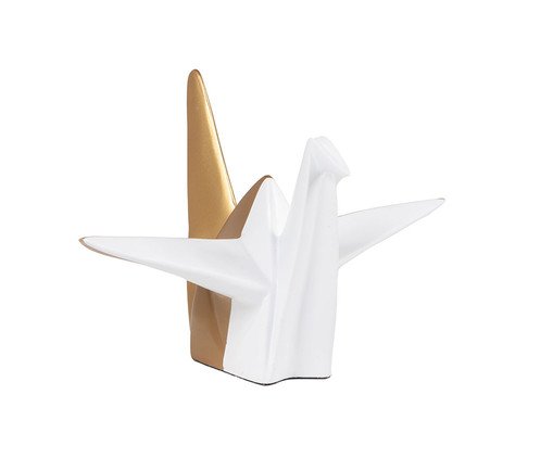 Pássaro Origami Two Tone Dourado, gold | WestwingNow