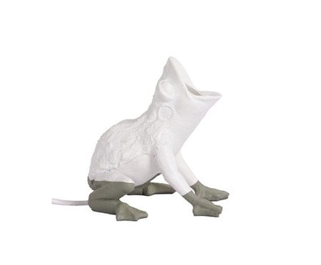Luminária de Mesa Sapo Pequeno Two Tone 110V Verde e Branco | Westwing