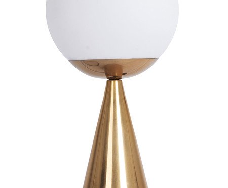Luminária de Mesa Cônica Latão Dourada - Bivolt | Westwing