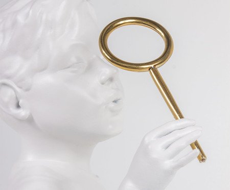 Escultura Gael Branco e Dourado | Westwing